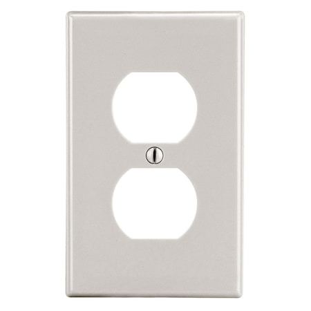 Hubbell Wiring Device-Kellems Wallplate, Mid-Size 1-Gang, 1) Duplex, Light Brown PJ8LA